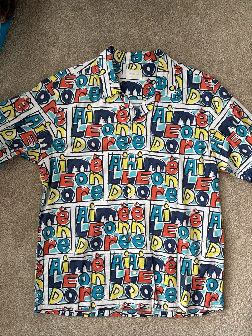Aime Leon Dore Multicolor Logo-Print Short Sleeve Shirt